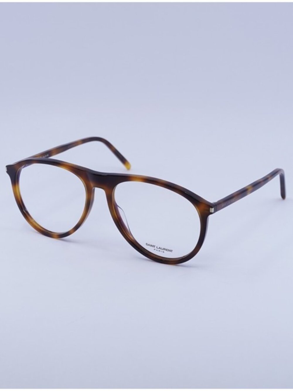 Saint Laurent SL667 002 Sunglasses Havana Aviator Frame, Grey Lenses
